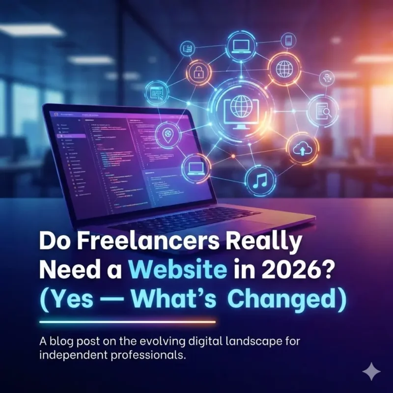 Cover image for an article entitled Do Freelancers Really Need a Website in 2026? (Yes — Here’s What’s Changed)
