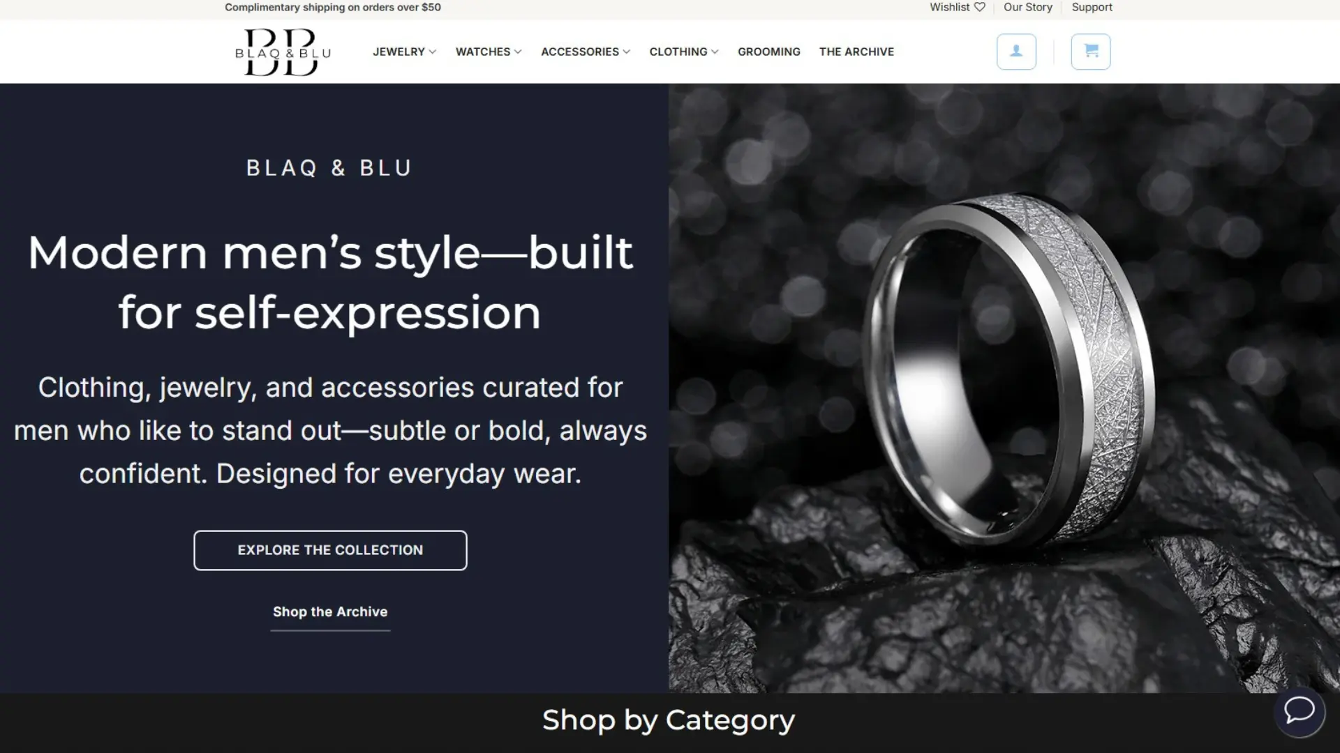 Modern ecommerce website redesign for Blaq and Blu by LaunchPad Web Designs featuring premium branding, clean layout, and conversion-focused user experience
