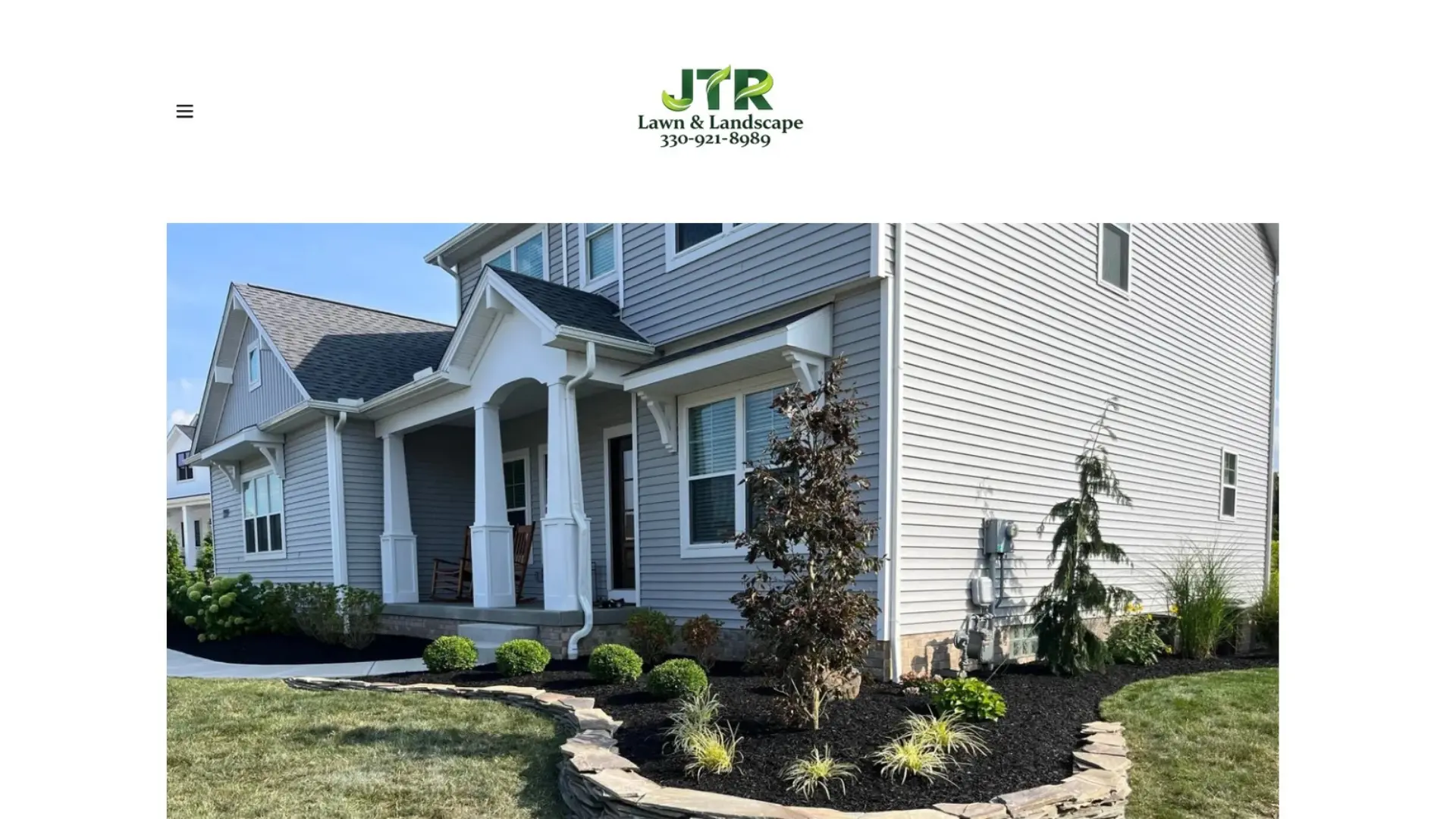 Old website design for JTR Lawn & Landscape before redesign, showing outdated layout and user experience