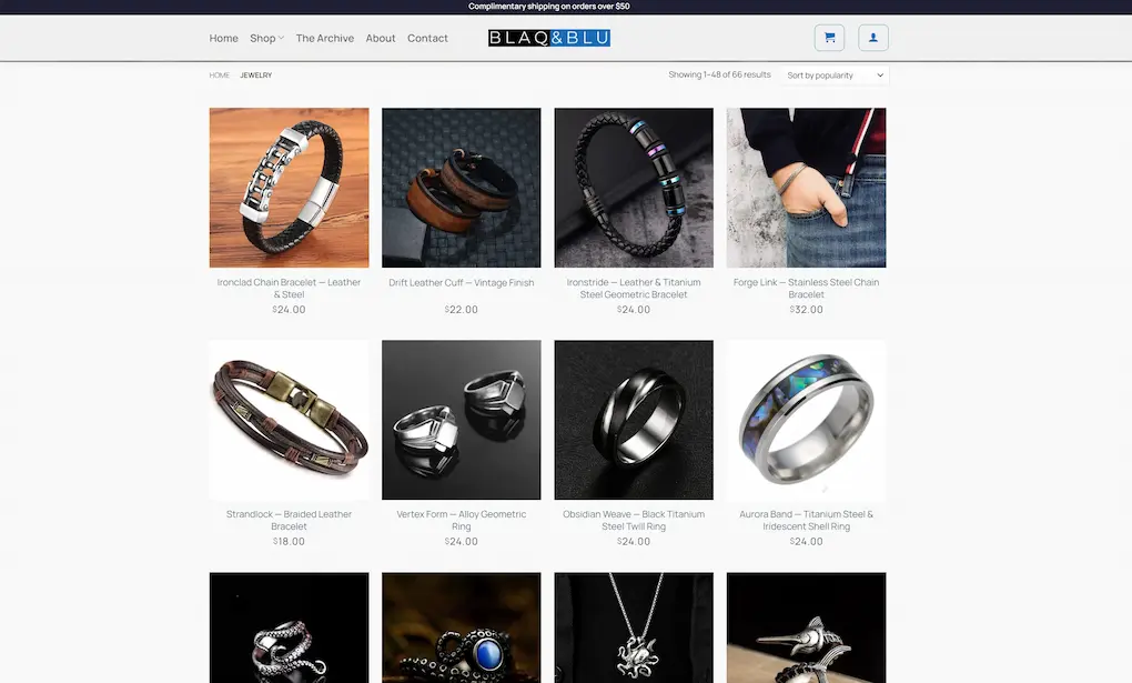 blaq blu ecommerce